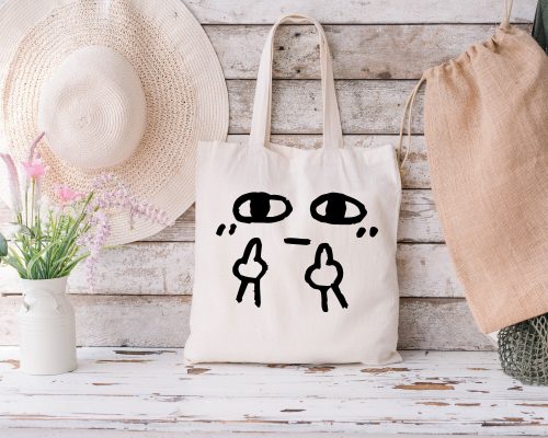 Funny Middle Finger Tote Bag, Funny Tote Bag, Tote Bag Gift, Cute Tote Bag, Shopping Bag, Gift For Her, Mom Tote Bag, Personalized Tote