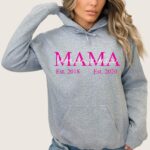 Personalized Mama Hoodie , Mom Sweater With Children'S Names & Year Of Birth , Birth Gift, Expectant Mothers, Christmas Gift, Mother'S Day