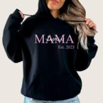 Personalized Mama Hoodie , Mom Sweater With Children'S Names & Year Of Birth , Birth Gift, Expectant Mothers, Christmas Gift, Mother'S Day