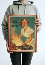 Funny Kitchen Wall Art, Feminism Art, Retro Vintage 50S Printable Poster