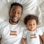 Best Buds Matching Tshirts First Father'S Day Shirt New Dad Gift Fathers Day Matching Shirts Father'S Day Onesie® Retro Father'S Day Gift