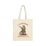 I Overthink Therefore I Am, Retro Frog Tote Bag, Forestcore, Funny Frog Tote, Weirdcore, Cursed Tote, Oddly Specific, Weird, Vintage Animal