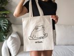 Arson, Frog Tote Bag, Unhinged, Weirdcore, Cursed, Oddly Specific, Weird, Frog Meme, Funny Frog, Stupid Gift, Silly Frog, Minimalist