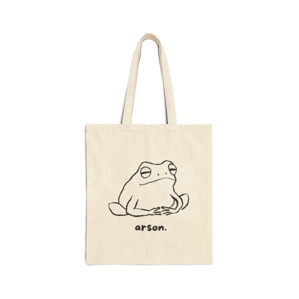 Arson, Frog Tote Bag, Unhinged, Weirdcore, Cursed, Oddly Specific, Weird, Frog Meme, Funny Frog, Stupid Gift, Silly Frog, Minimalist