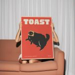 Black Cat Wall Art Print Funny Cat Poster