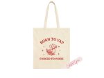 Born To Yap Tote Bag Silly Tote Bag Funny Tote Bag Sarcastic Saying Tote Bag Weirdcore Style Graphic Tote Bag Funny Duck Yapper Apparel