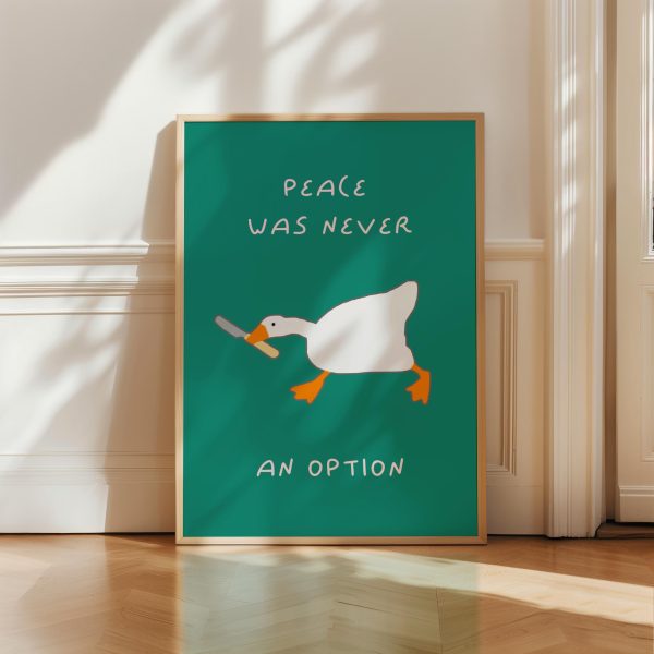 Silly Goose Print, Funny Gen Z Living Room Decor, Trendy Duck Wall Art