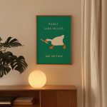 Silly Goose Print, Funny Gen Z Living Room Decor, Trendy Duck Wall Art