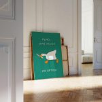 Silly Goose Print, Funny Gen Z Living Room Decor, Trendy Duck Wall Art