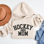 Hockey Mom Hoodie, Custom Hockey Mom Est. 2024, Personalized Sports Mama Hooded Sweatshirt, Game Day Apparel, Gift For Hockey Mom