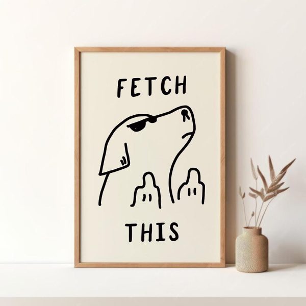 Fetch This Poster Vintage Poster Retro Print Wall Art Canvas Print