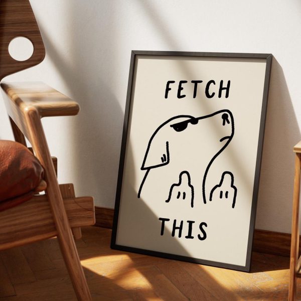 Fetch This Poster Vintage Poster Retro Print Wall Art Canvas Print