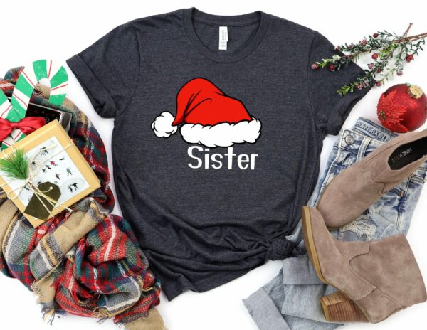 Santa Claus Hat Shirt, Family Christmas Name Shirts, 2025 Noel Thist, Famil Noel Shirt, Custom Family Christmas Shirt, Matching Family Tees