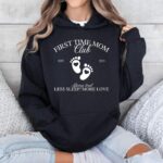 New Mom Hoodie, First Time Mom Club Hooded Sweatshirt, Gift For New Mom, Postpartum Gift, Funny Gift For First Time Mom. Plus Size Hoodie