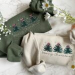 Embroidered  Merry Christmas Sweatshirt, Embroidered Christmas Coquette Crewneck Sweatshirt, Embroidered Xmas Tree Sweater, Custom Xmas Gift