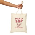 Born To Yap Forced To Work Funny Tote Bag, Retro Meme Tote, Weird Crazy Design, Cute Quirky Gift, Tote Bag, Funny Gift Idea, Gifts For Her