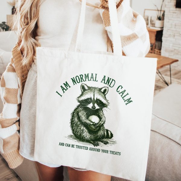 I Am Normal And Calm Funny Tote Bag, Retro Meme Tote, Weird Crazy Design, Cute Quirky Gift, Tote Bag, Funny Gift Idea, Gifts For Her