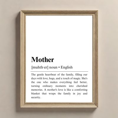 mother definition gift, gifts for mother, new mom gifts, family poster, mothers day gift, gifts for her, definition print
