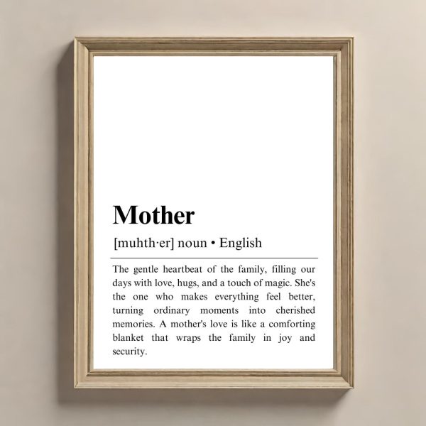 mother definition gift, gifts for mother, new mom gifts, family poster, mothers day gift, gifts for her, definition print