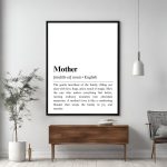 mother definition gift, gifts for mother, new mom gifts, family poster, mothers day gift, gifts for her, definition print