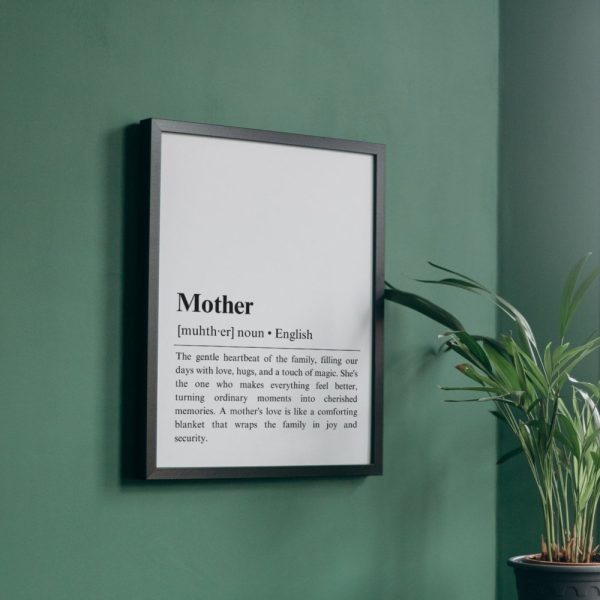 mother definition gift, gifts for mother, new mom gifts, family poster, mothers day gift, gifts for her, definition print