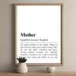 mother definition gift, gifts for mother, new mom gifts, family poster, mothers day gift, gifts for her, definition print