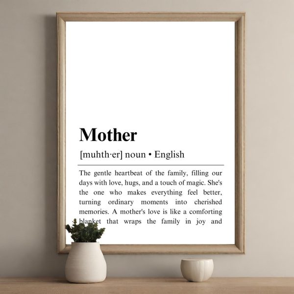 mother definition gift, gifts for mother, new mom gifts, family poster, mothers day gift, gifts for her, definition print
