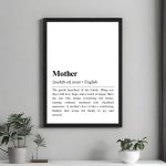 mother definition gift, gifts for mother, new mom gifts, family poster, mothers day gift, gifts for her, definition print