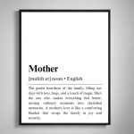 mother definition gift, gifts for mother, new mom gifts, family poster, mothers day gift, gifts for her, definition print
