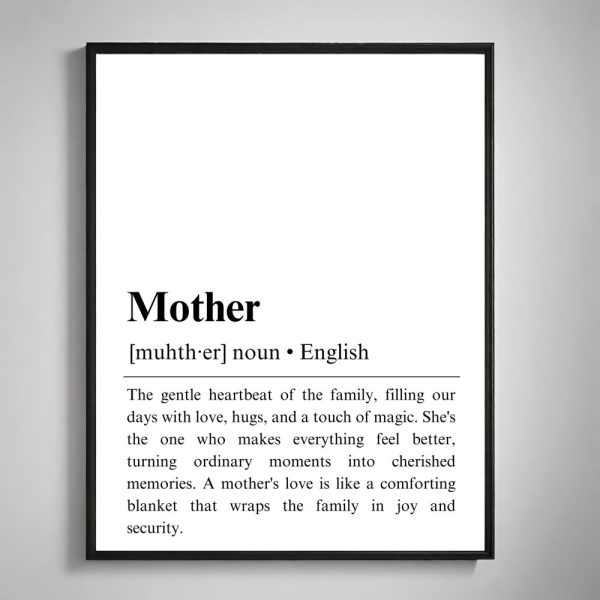 mother definition gift, gifts for mother, new mom gifts, family poster, mothers day gift, gifts for her, definition print