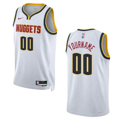 Custom White Association Edition 2022-23 Denver Nuggets Swingman Jersey