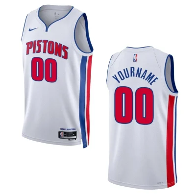Custom White Association Edition 2022-23 Detroit Pistons Swingman Jersey