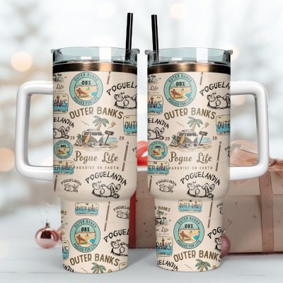 Outer Banks Tv Series Custom Stanley Quencher 40Oz Stainless Steel Tumbler