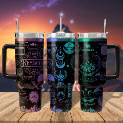 A Court Of Thorns And Roses Book Custom Stanley Quencher 40Oz Stainless Steel Tumbler With Handle
