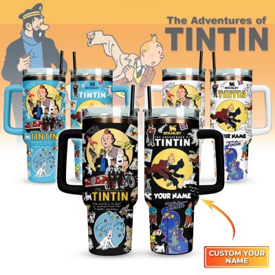 The Adventure Of Tintin Movies Custom Stanley Quencher 40Oz Stainless Steel Tumbler With Handle