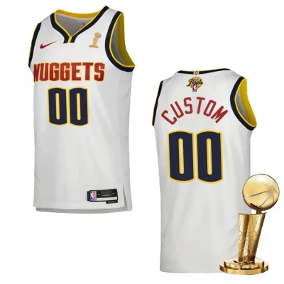 Denver Nuggets 2023 NBA Finals Champions Custom Association White Jersey