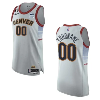 Denver Nuggets City Edition Custom 2022-23 Authentic Sliver Jersey