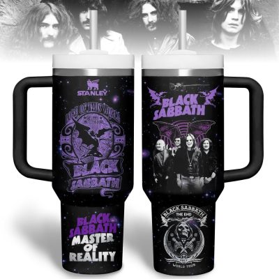 Black Sabbath Music Custom Stanley Quencher 40Oz Stainless Steel Tumbler With Handle