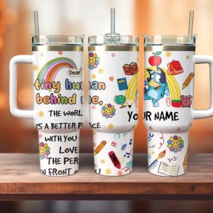 Bluey Cartoon Custom Stanley Quencher 40Oz Stainless Steel Tumbler