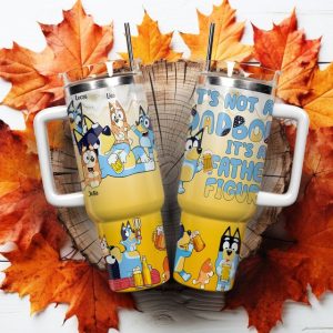Bluey Cartoon Custom Stanley Quencher 40Oz Stainless Steel Tumbler