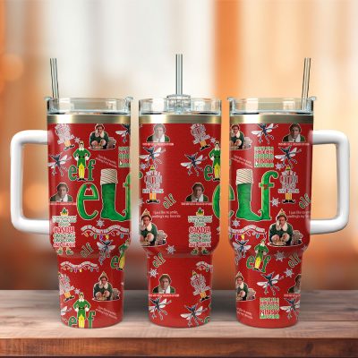 Buddy Elf Movies Custom Stanley Quencher 40Oz Stainless Steel Tumbler With Handle