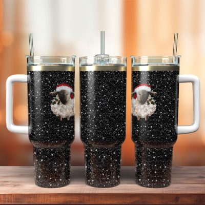Christmas Sheep Custom Stanley Quencher 40Oz Stainless Steel Tumbler With Handle