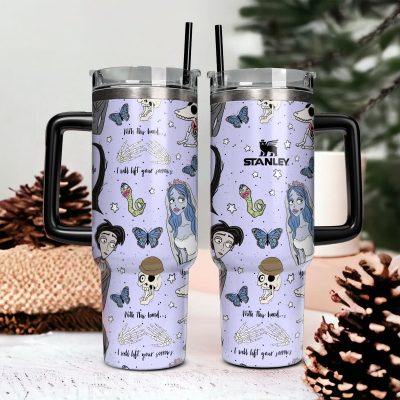 Corpse Bride Movies Custom Stanley Quencher 40Oz Stainless Steel Tumbler With Handle