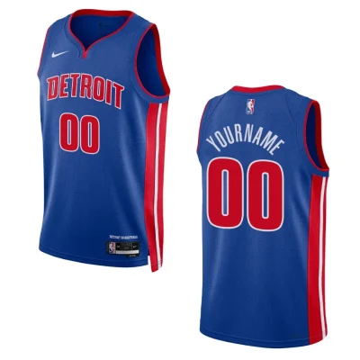 Detroit Pistons Custom 2022-23 Icon Edition Royal Swingman Jersey
