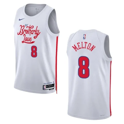 De'Anthony Melton City Edition Philadelphia 76ers 2022-23 White Swingman Jersey