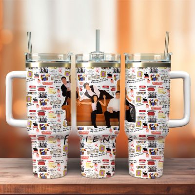 Friends Tv Series Custom Stanley Quencher 40Oz Stainless Steel Tumbler With Handle