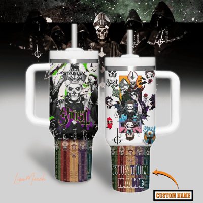 Ghost Music Custom Stanley Quencher 40Oz Stainless Steel Tumbler With Handle