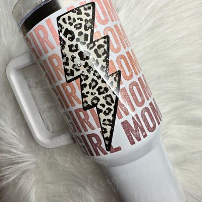 Girl Mom Custom Stanley Quencher 40Oz Stainless Steel Tumbler