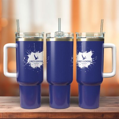 Grey Goose Vodka Drinks Custom Stanley Quencher 40Oz Stainless Steel Tumbler With Handle