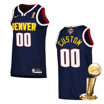 Denver Nuggets 2023 NBA Finals Champions Custom Icon Edition Navy Jersey